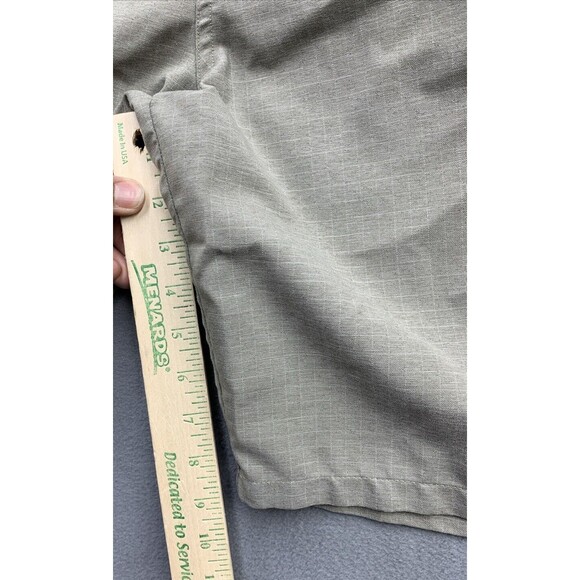 Hang Ten Bermuda Casual Shorts Mens Size 36X9 Khaki Slash Pockets Poly Blend - Picture 6 of 16